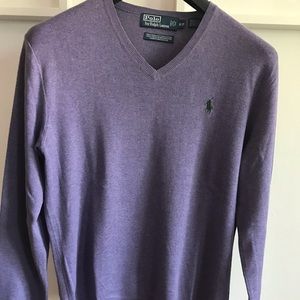 Polo v-neck Pima cotton sweater